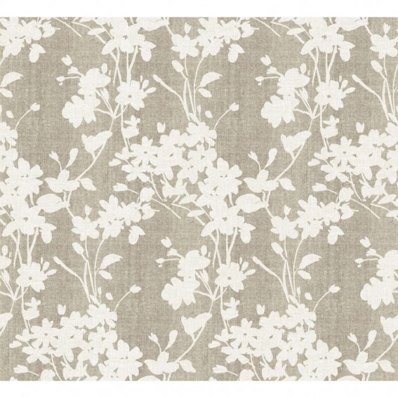 Fata de masa musama, 140cmx20m, bej/alb, model floral, pvc, Bottigelli
