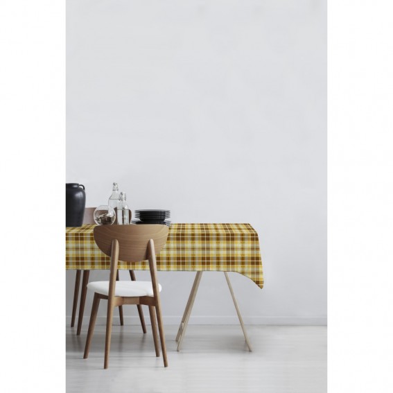 Fata masa musama, 120cmx160cm, carouri, galben/maro, PVC, Gemitex
