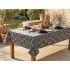Fata de masa musama, 120cmx160cm, negru, model flori albe, pvc, Gemitex   38,97 lei 