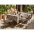 Set fata masa musama (120x160 cm) + 4 perne scaun (40x40 cm), frunze palmier, maro, Gemitex