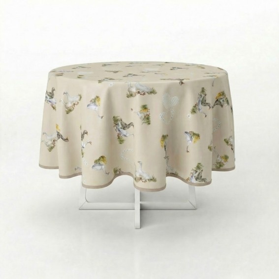Fata de masa musama rotunda, gaste, 140cm, multicolor, PVC, Dolce Vita