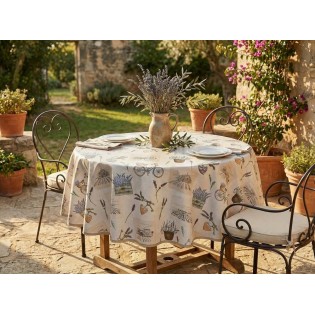 Fata de masa musama rotunda, lavanda, 140cm, multicolor, PVC, Dolce Vita