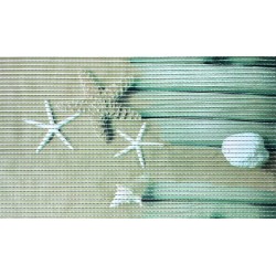 Covoras baie Starfish Friedola, model stele de mare, 3D, multicolor, antiderapant, dreptunghiular, spuma PVC, 48x80cm, Cod 77702