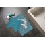 Covorase baie antiderapante, set 2 buc, 48x80cm + 48x48cm, model delfini, 3D, albastru, spuma PVC, Dolphin