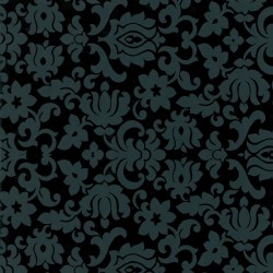 Autocolant perete Gekkofix, imitatie tapet clasic, negru, model floral, 45cmx15m, Cod 10109