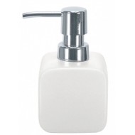Dozator sapun lichid Kleine Wolke Cubic, ceramica, alb, capacitate 260ml, Cod 34059