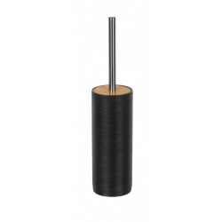 Perie WC Kleine Wolke Kyoto, polirasina/bambus, negru, 40x9cm, Cod 34088