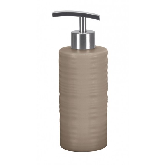 Dozator sapun lichid bej inchis, ceramica, capacitate 300 ml, Sahara, Kleine Wolke