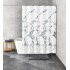 Perdea dus marmura antracit, 180x200cm, alb/gri, poliester cu aspect textil, Marble