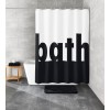 Perdea dus text, 180x200cm, alb/negru, poliester cu aspect textil, Bath