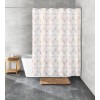 Perdea dus model abstract, 180x200cm, multicolor, poliester cu aspect textil, Magic