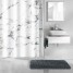 Perdea dus marmura antracit, 180x200cm, alb/gri, poliester cu aspect textil, Marble