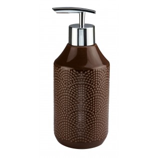 Dozator sapun lichid, maro inchis, ceramica, Bow