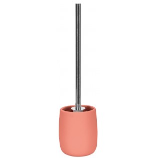 Perie WC, ceramica cu invelis cauciucat, corai, Eclipse