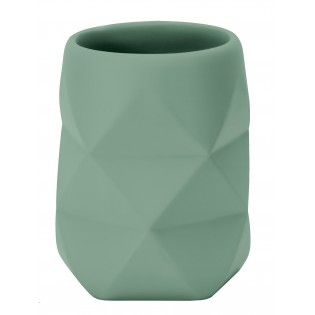 Suport periute de dinti, verde salvie, polirasina, Crackle
