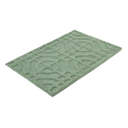 Covor baie Kleine Wolke Mosaic, model abstract, verde salvie, bumbac reciclat, 60x90 cm, cod 34341