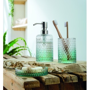 Dozator sapun lichid, verde salvie, sticla, Melua