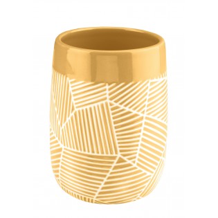 Suport periute de dinti, galben, ceramica, Serena