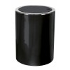 Cos de gunoi, 5L, capac basculant, negru cu argintiu, ABS, Clap