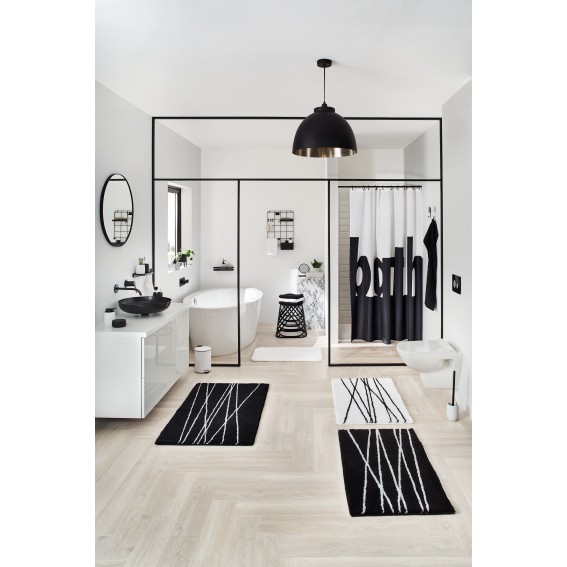 Etajera cu carlige metal, negru, dimensiune 12x50,4x5,2cm