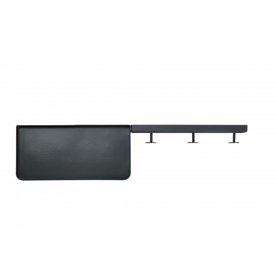 Etajera cu carlige metal, negru, dimensiune 12x50,4x5,2cm
