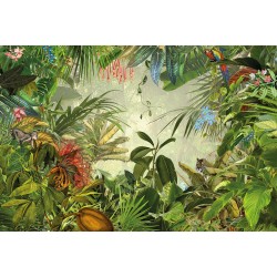 Fototapet Into the Wild, Komar, model peisaj jungla, multicolor, adeziv inclus, 368x248cm