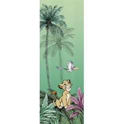 Fototapet Jungle Simba, Komar, model personaje desene animate, print digital, multicolor, 100x280cm