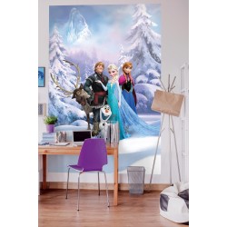 Fototapet Frozen Winter Land, Komar, model personaje desene animate, multicolor, adeziv inclus, 184x254cm 