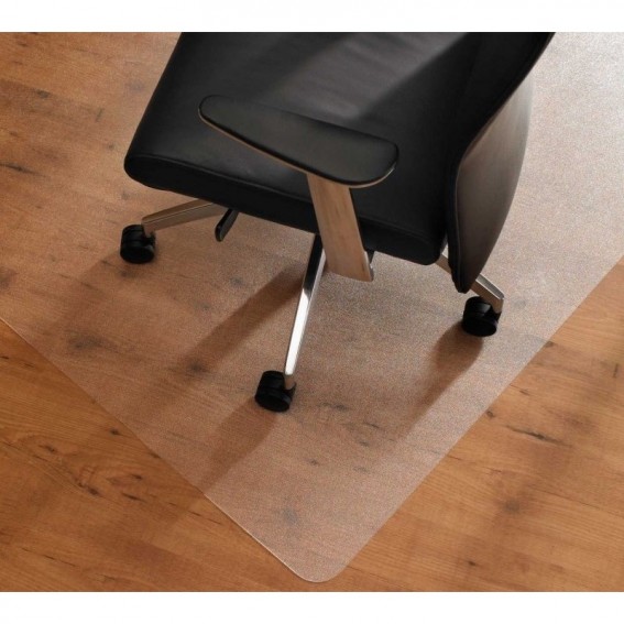 Protectie parchet scaun birou, semitransparent, plastic cu aspect sablat, dreptunghiular, 120cmx90cmx1.7mm