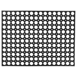 Covor intrare antiderapant Honeycomb, model fagure, negru, cauciuc reciclat, 60x80 cm, cod 112020