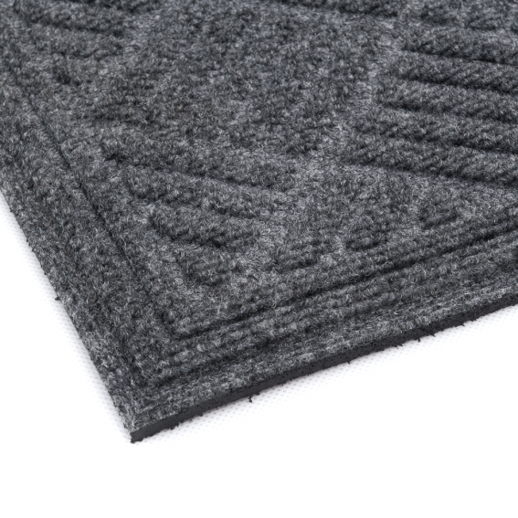 Covoras intrare antiderapant, 45x75cm, gri, cauciuc reciclat, Contours Parquet