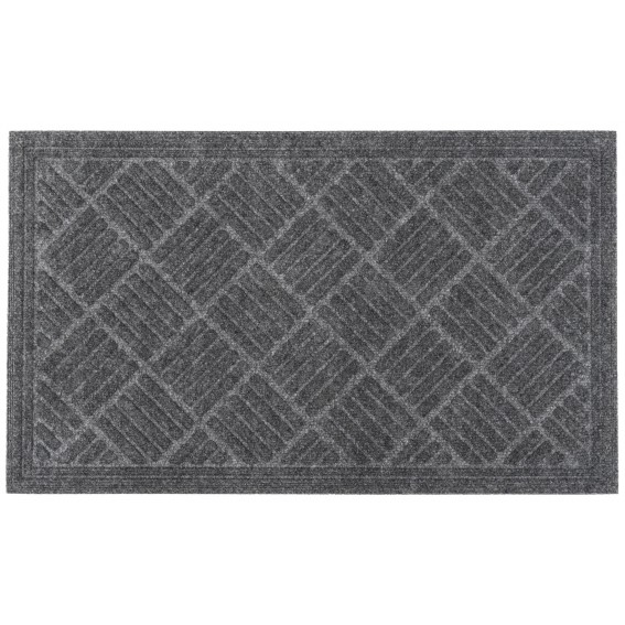 Covoras intrare antiderapant, 45x75cm, gri, cauciuc reciclat, Contours Parquet