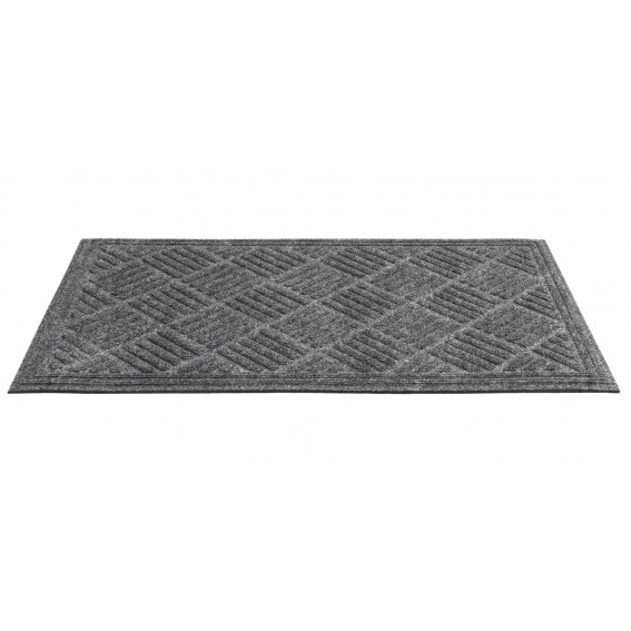 Covoras intrare antiderapant, 45x75cm, gri, cauciuc reciclat, Contours Parquet
