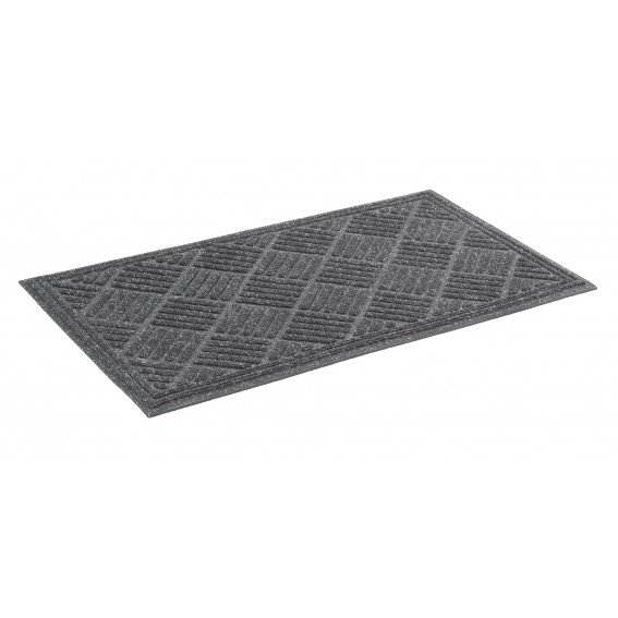 Covoras intrare antiderapant, 45x75cm, gri, cauciuc reciclat, Contours Parquet