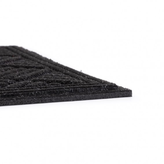Covoras intrare antiderapant, 45x75cm, gri antracit, cauciuc reciclat, Contours Parquet