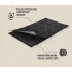 Covoras intrare antiderapant, 45x75cm, gri antracit, cauciuc reciclat, Contours Parquet