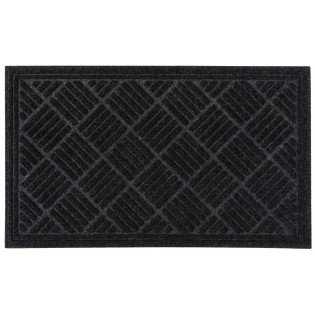 Covoras intrare antiderapant, 45x75cm, gri antracit, cauciuc reciclat, Contours Parquet