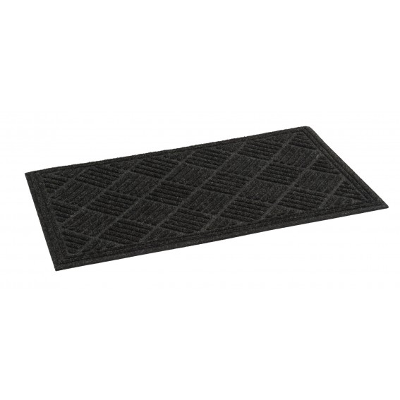 Covoras intrare antiderapant, 45x75cm, gri antracit, cauciuc reciclat, Contours Parquet