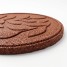 Pas japonez, 45.8x45.8x1.8 cm, reversibil, rotund, frunze maro roscat, cauciuc reciclat