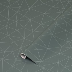 Autocolant d-c-fix figuri geometrice argintii pe fond gri inchis, 67.5cmx2m