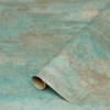 Autocolant decorativ, imitatie metal cu efect oxidat, verde, 67.5cmx1.5m, d-c-fix