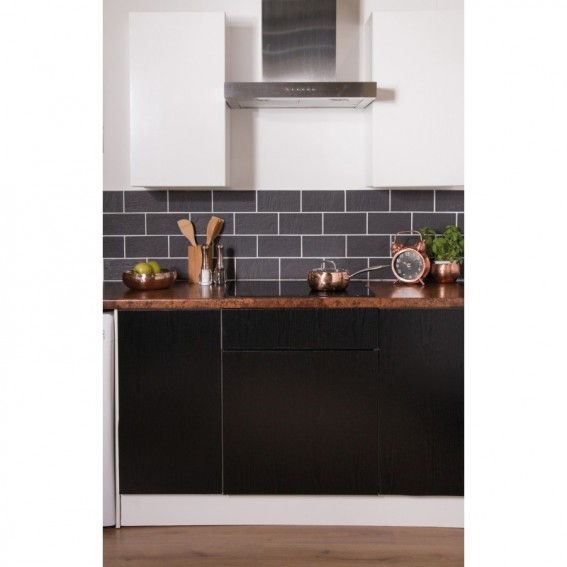 Autocolant mobila, imitatie lemn furnir negru, 90cmx2.1m, d-c-fix