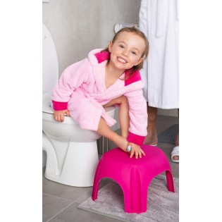 Scaun baie tip treapta copii/adulti, roz, antiderapant, sustine maxim 100Kg, A1102613, Ridder, Fun