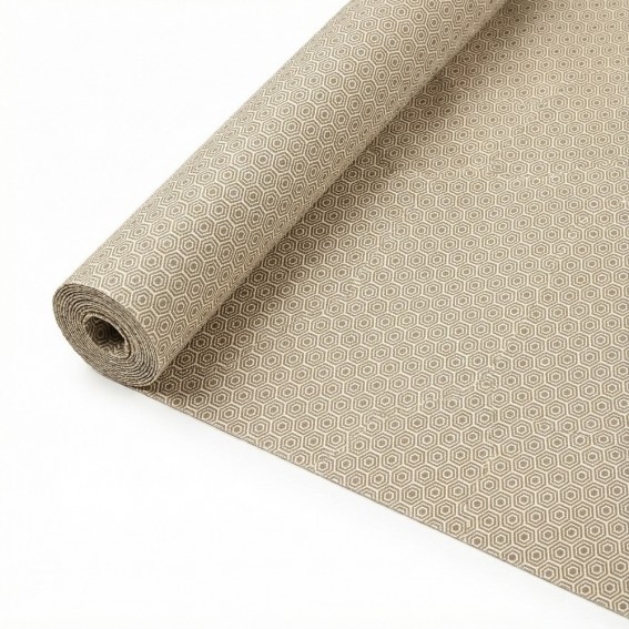 Protectie sertar, 50x150cm, antiderapant, model geometric bej, poliester, Cappuccino Flexyliner
