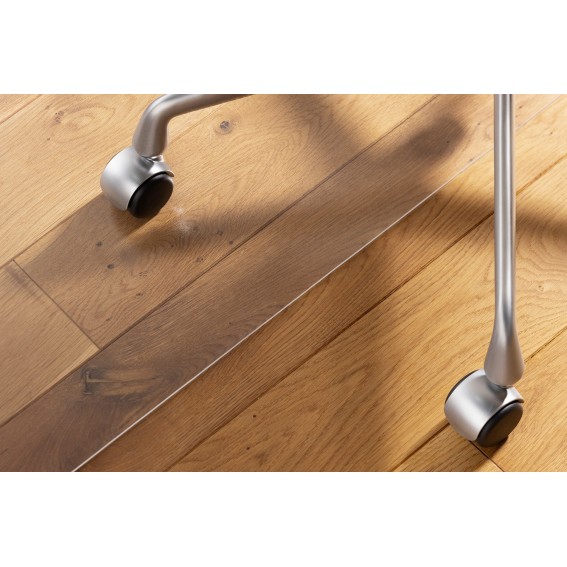 Protectie pardoseala pentru scaun de birou, parchet si suprafete dure, Duragrip Meta, PET, antiderapanta, transparenta, 90 x 120 cm