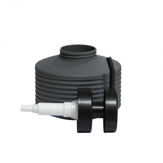 Dozator sapun lichid gri antracit, cauciuc, capacitate 320ml, Tara Rubber