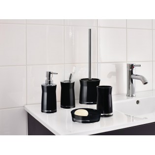 Perie WC, Ridder, negru lucios, plastic acrilic, 2103410, Disco 