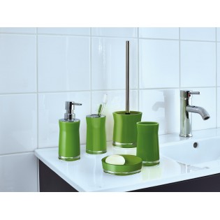 Dozator sapun lichid, Ridder, verde lucios, plastic acrilic, capacitate 210ml, Disco