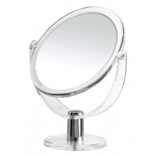 Oglinda cosmetica Ridder Kida, transparenta, cu doua fete, diametru 13.5cm, Cod 38140