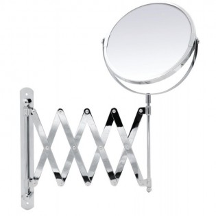 Oglinda cosmetica cu brat flexibil, Ridder, crom, marire de pana la 2 ori, diametru 16 cm, Jannin
